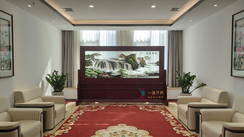 会客厅屏风 手工双面绣屏风