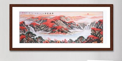 男领导办公室适合挂什么画？适合领导办公室挂的手工刺绣山水画推荐