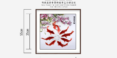 进门玄关画 刺绣荷花图纯净美好