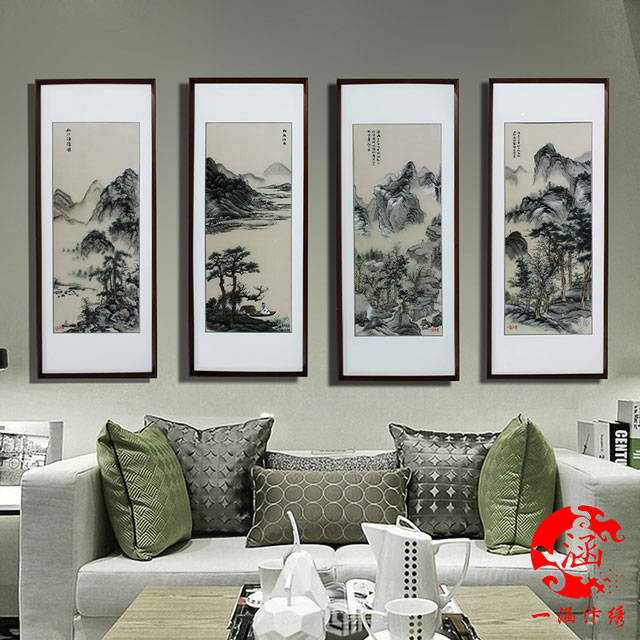唐寅--山水画---四条屏-(8)