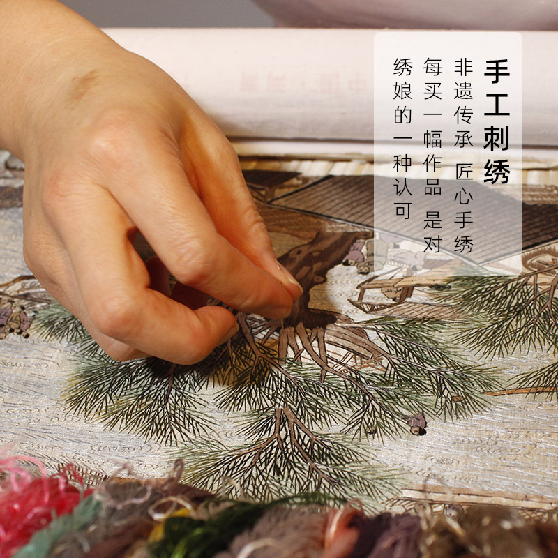 校庆礼品——开封汴绣清明上河图