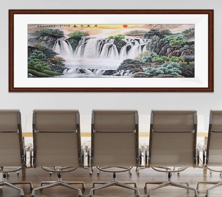 办公室装饰画推荐二:手工刺绣山水画之源远流长 办公室装饰画推荐二:手工刺绣山水画之源远流长