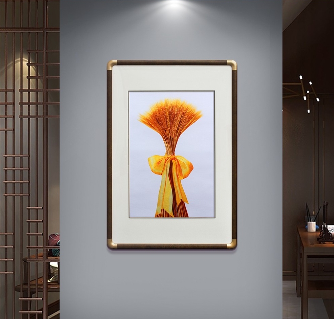 手工刺绣玄关画《蒸蒸日上》