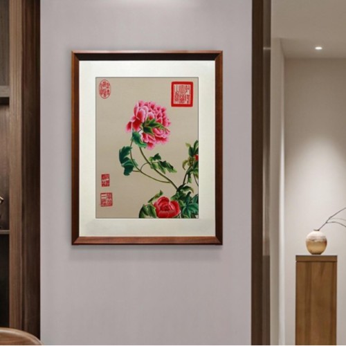 新家装修，入户玄关挂画有讲究，这3种汴绣挂画选择“镇宅”又“旺家”！