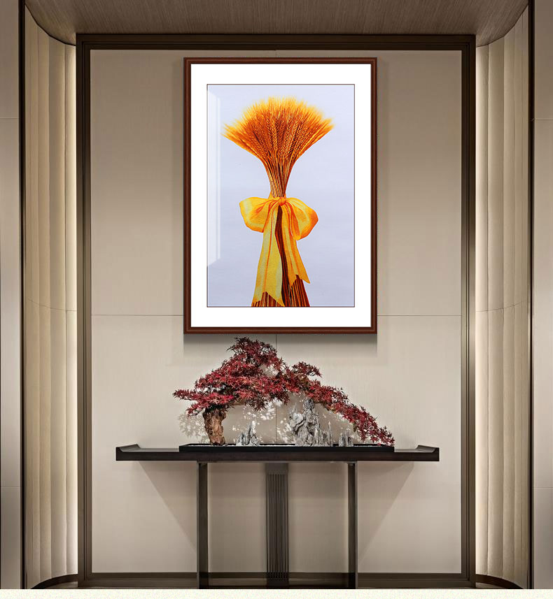 开业礼品推荐：手工刺绣大麦画