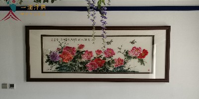 办公室挂牡丹 积极向上 气质非凡