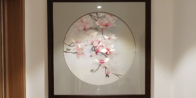 汴绣玉兰系列装饰画，一刻入境，一眼入画。