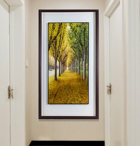 现代客厅玄关装饰画——黄金大道
