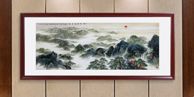 一涵汴绣手工刺绣山水画
