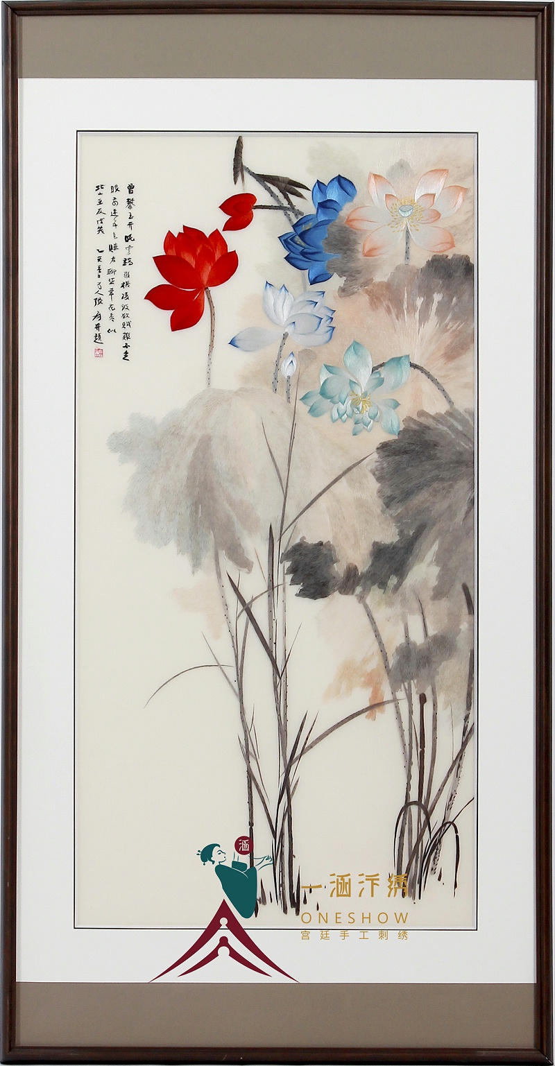 玄关装饰画 荷花图
