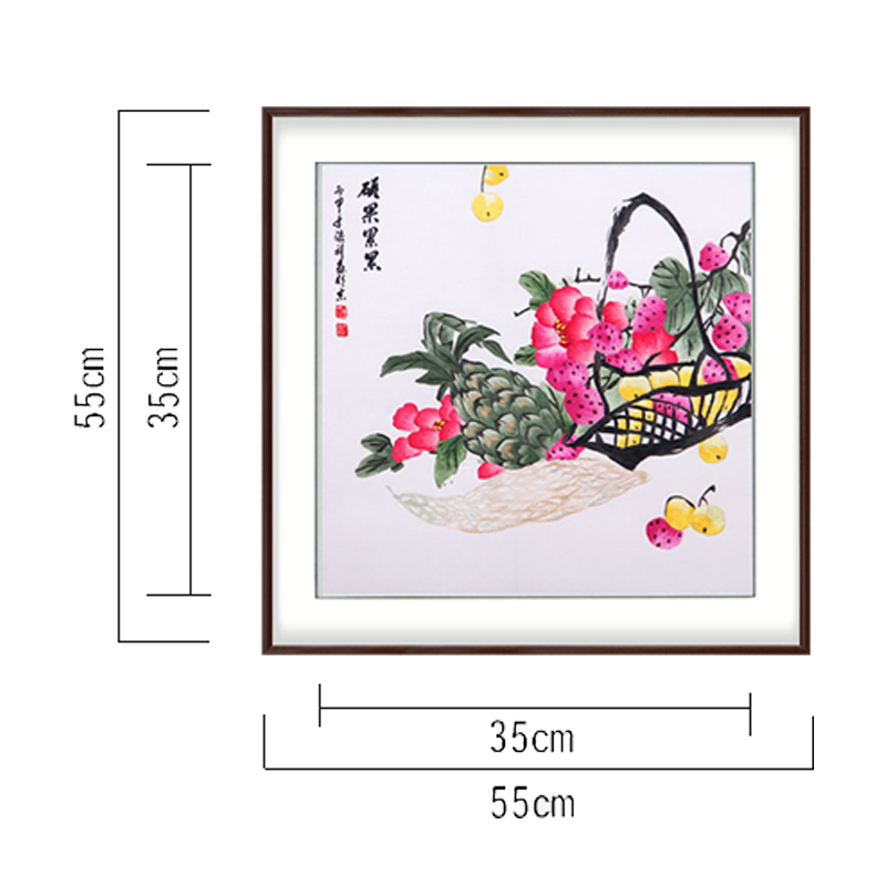 餐厅装饰画 刺绣硕果累累