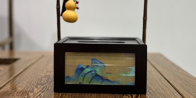 搬新家礼物手工刺绣抽纸盒