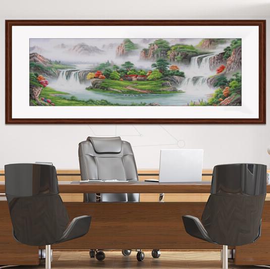 办公室装饰画——汴绣手工刺绣装饰画聚宝盆